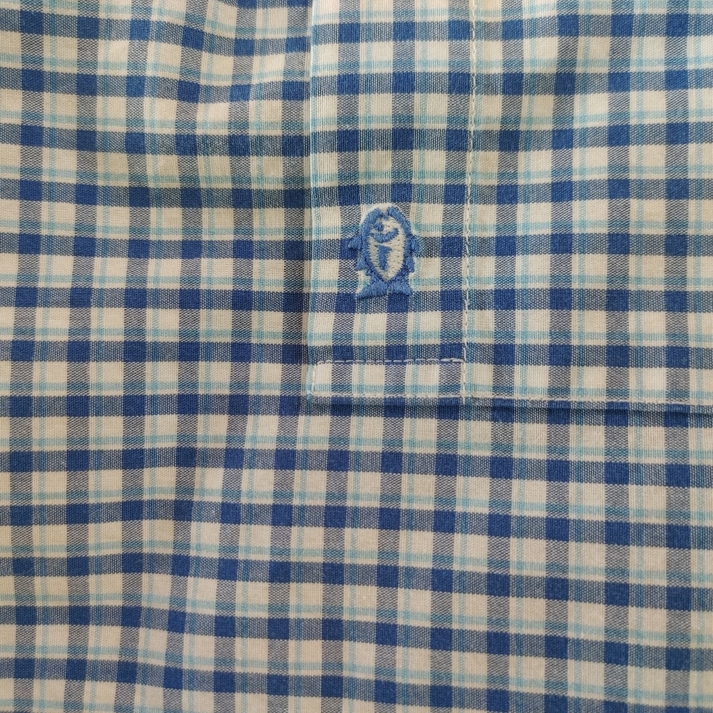 Southern Tide Blue Check Button Down Shirt - Size XXL - Picture 5 of 10